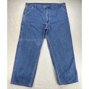 Carhartt Jeans Mens 41x29 Blue Denim Carpenter Relaxed Fit‎ Straight Leg Faded